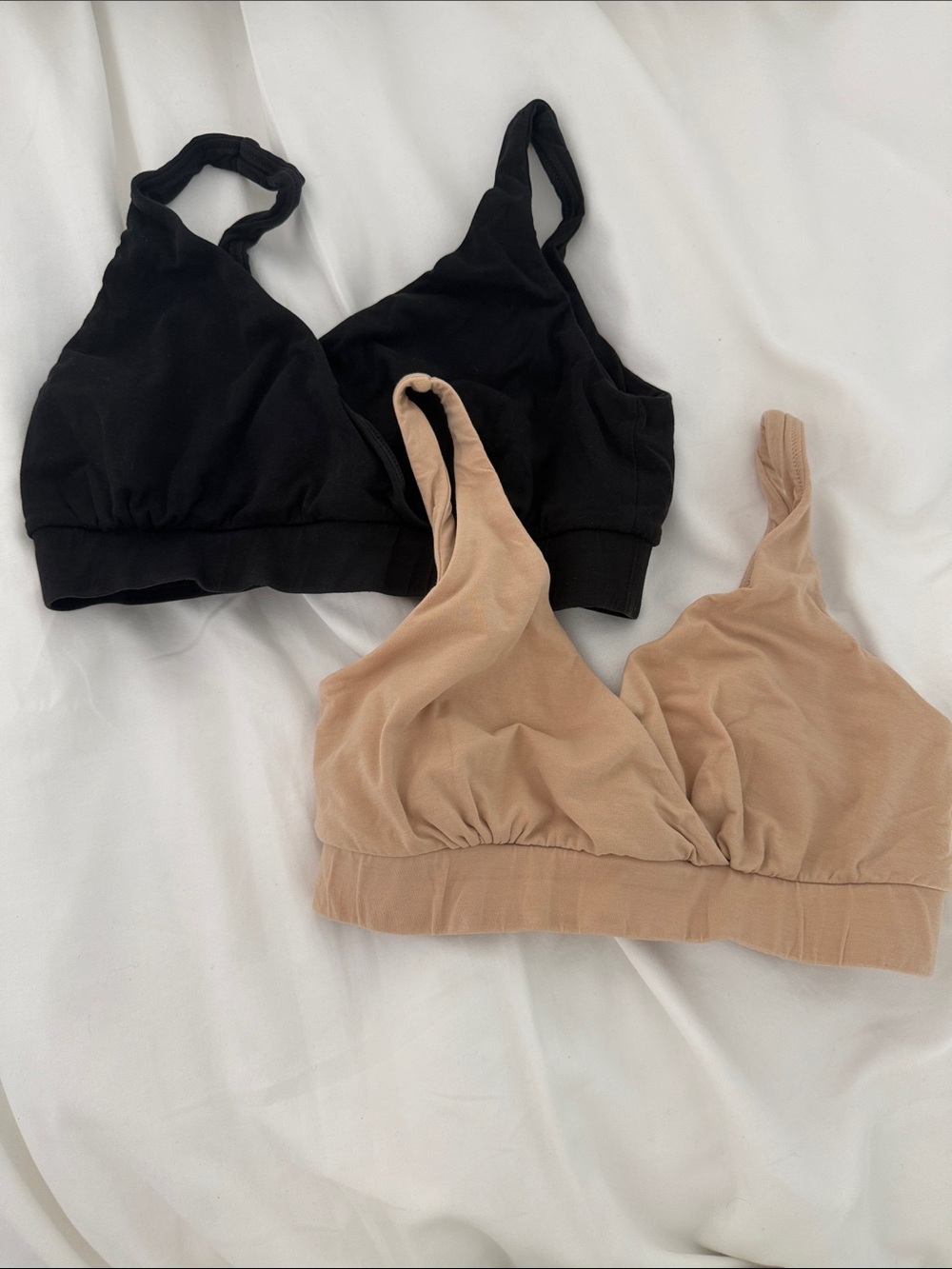 Hatch Wireless Bralette Duo in Black & Nude